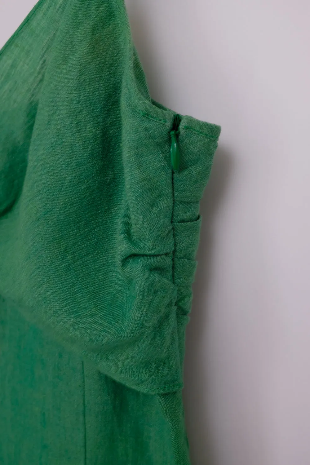 0050_STRENESSE GREEN SUMMER LINEN DRESS