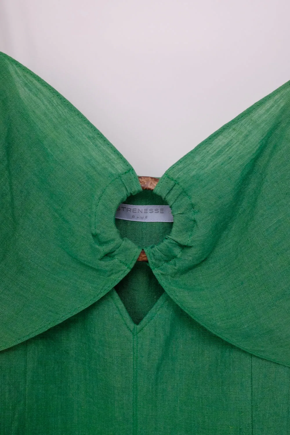 0050_STRENESSE GREEN SUMMER LINEN DRESS