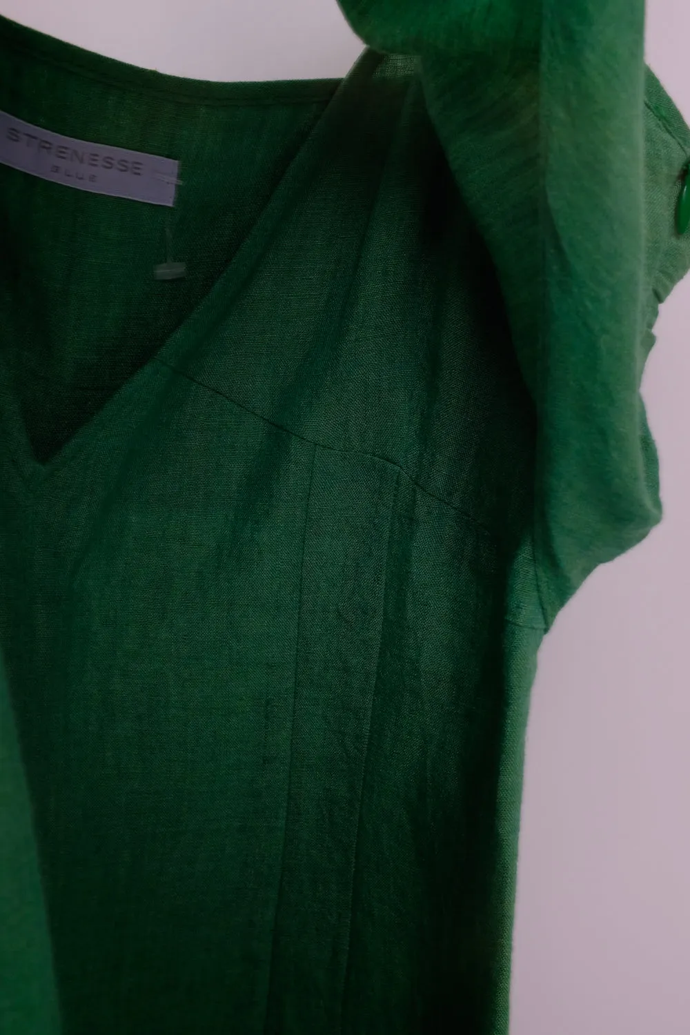 0050_STRENESSE GREEN SUMMER LINEN DRESS