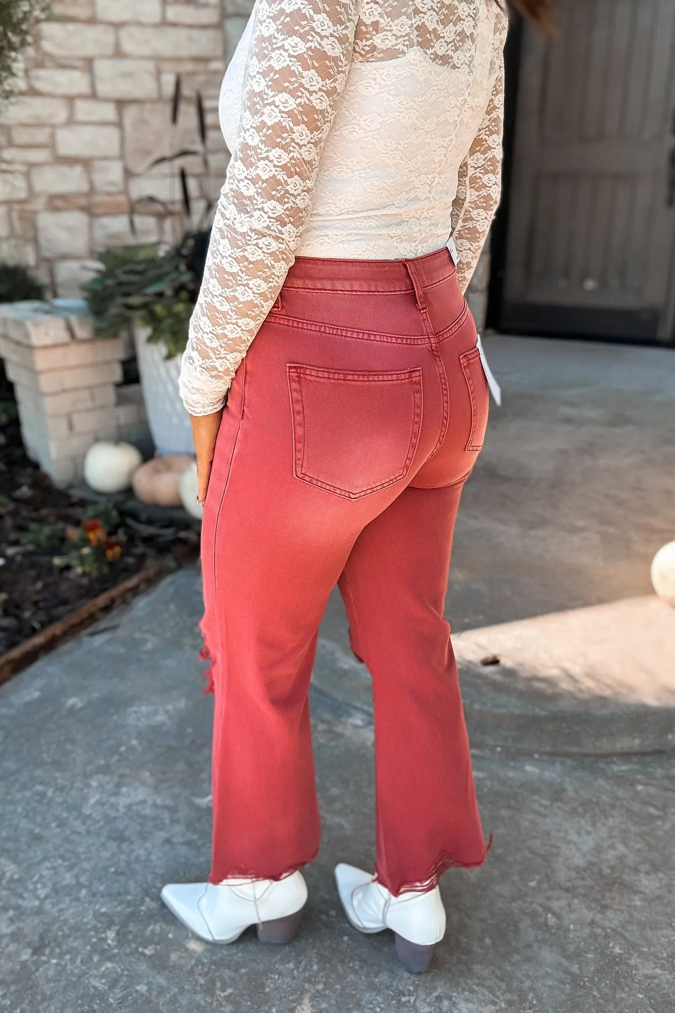 90s Vintage Crop Flare Jeans