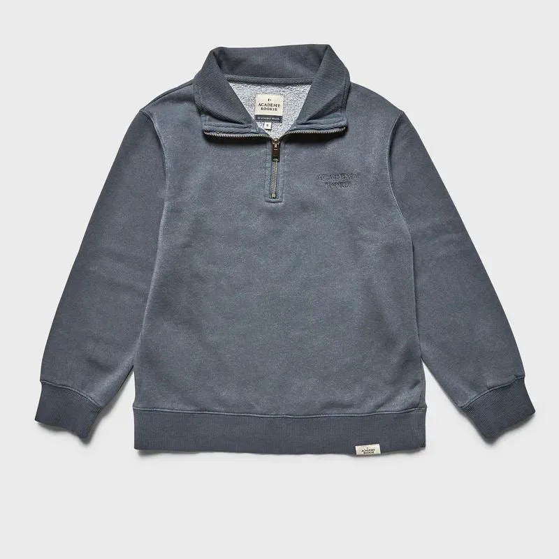 Academy Brand Rookie 1/2 Zip Sweat - Shadow Blue