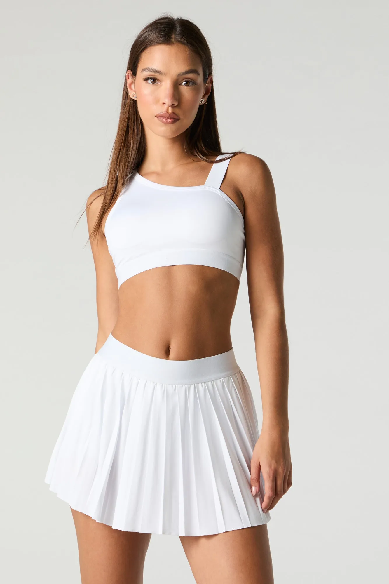 Active Pleated Side Pocket Tennis Skort