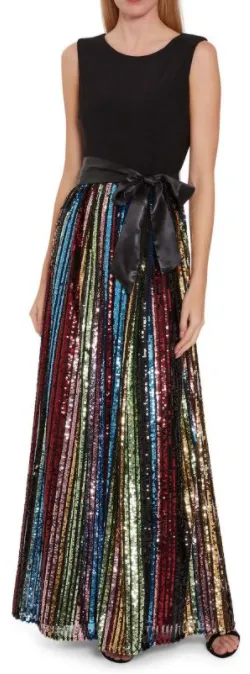 Sequin Maxi Dress in Aga - Elegant and Glamorous Option