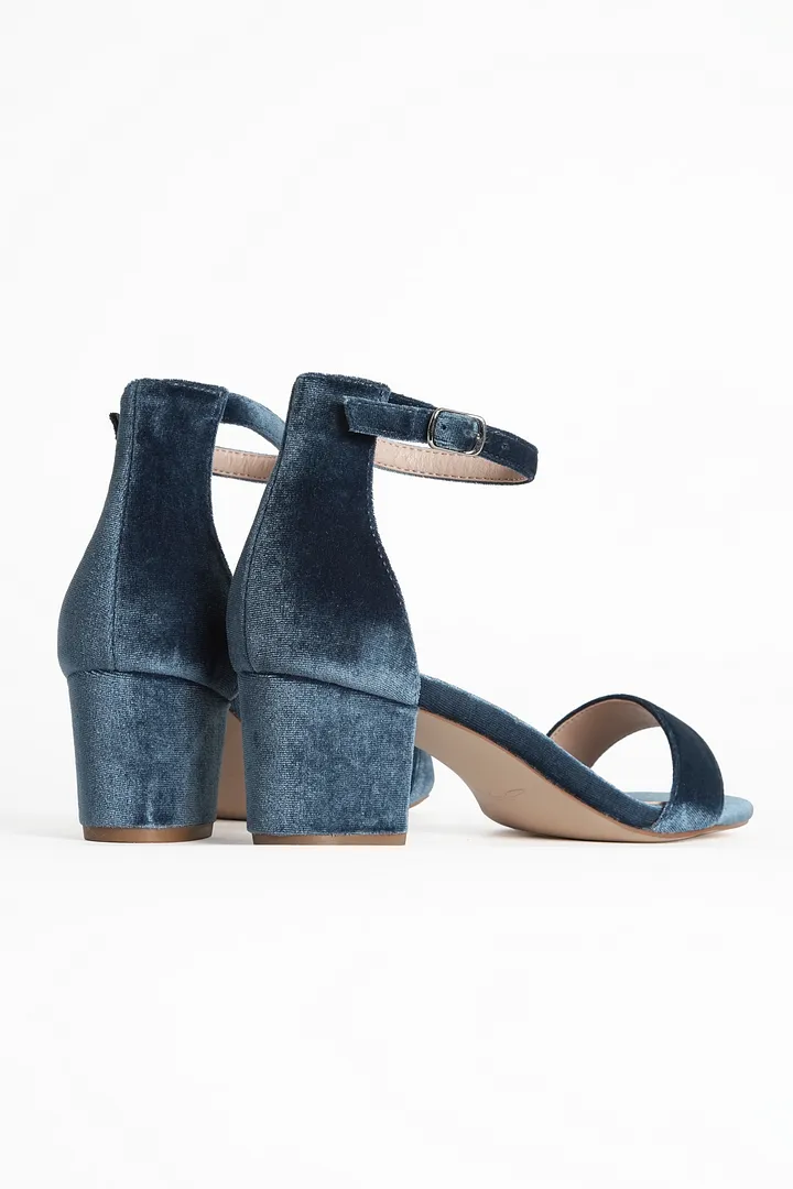 Ankle Strap Low Block Heels