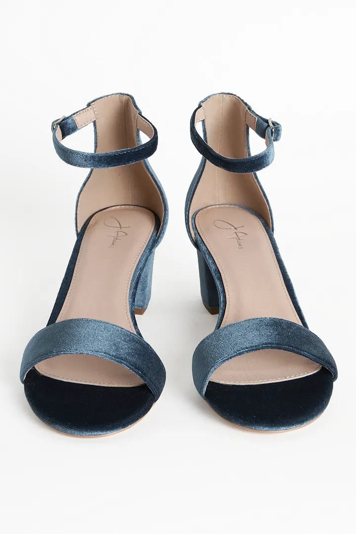 Ankle Strap Low Block Heels