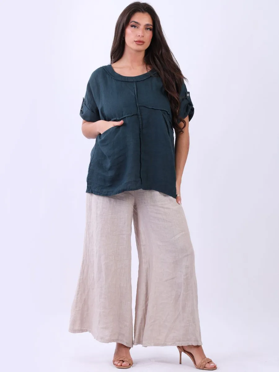 Anne   Kate Italian Civetta Linen Top