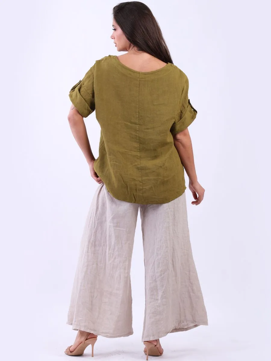 Anne   Kate Italian Civetta Linen Top