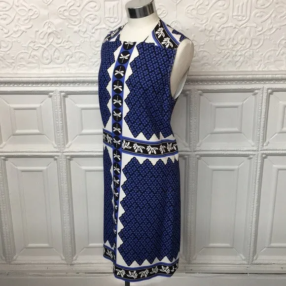 Aquilano Rimondi Blue Print Dragonfly Print Dress