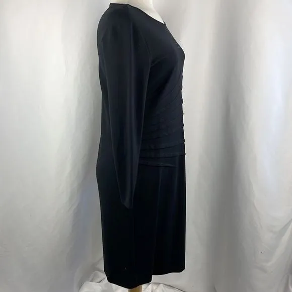 Armani CollezioniBlack w Pleated Side Mini  Dress