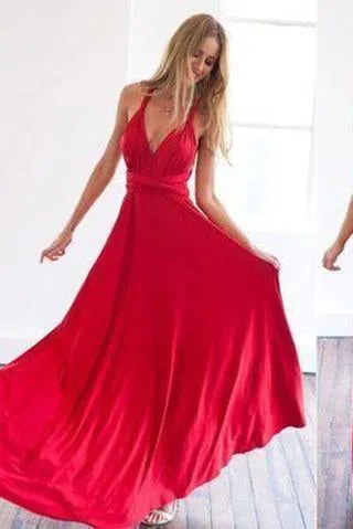 Backless Prom Dresses Sexy Open Backs Red Evening Dress Long Prom Dresses