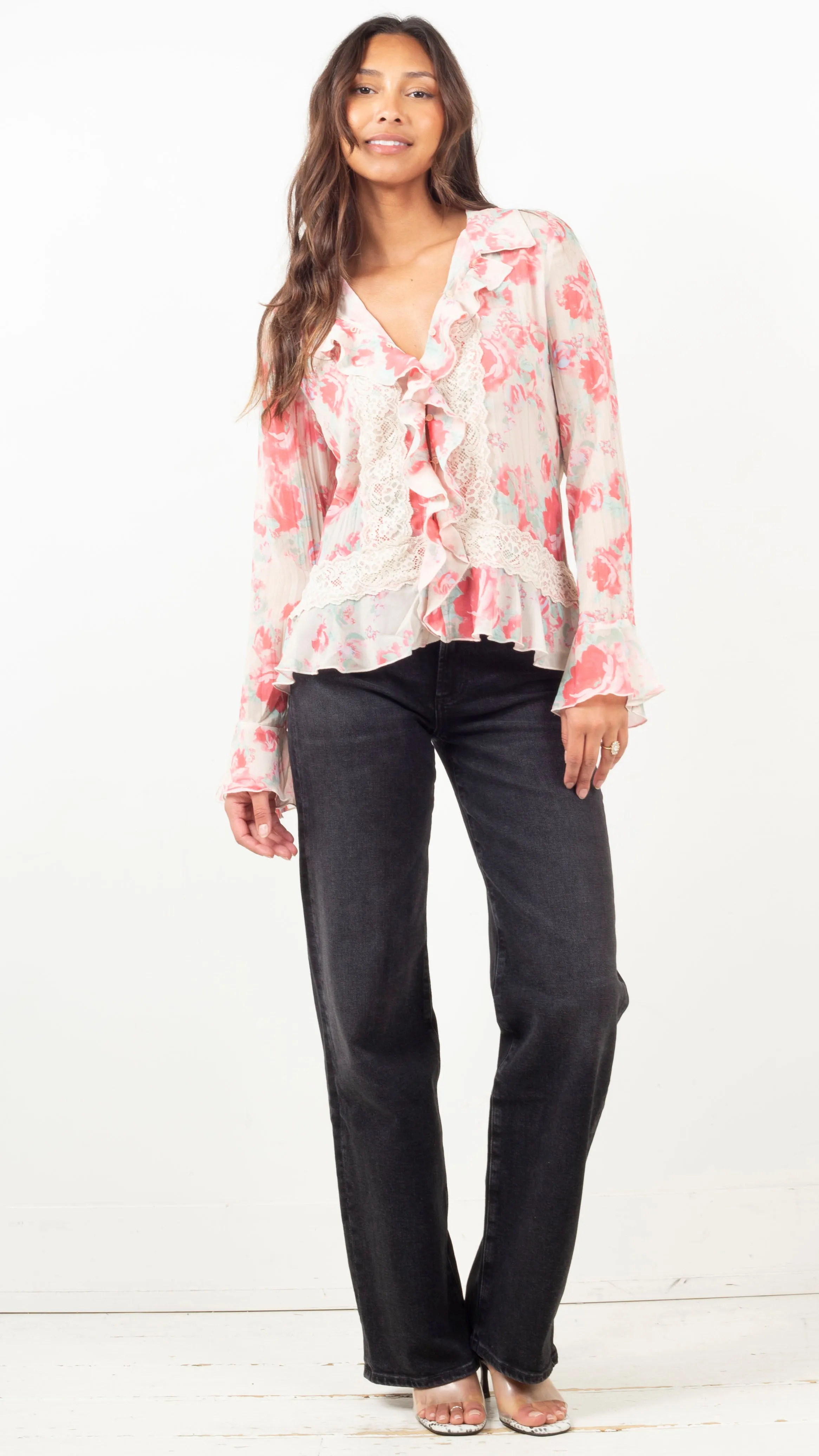 Bad At Love Blouse - Ivory Combo