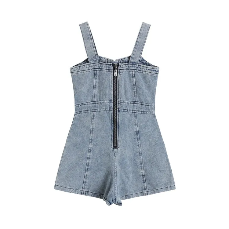 Bessie Denim Romper