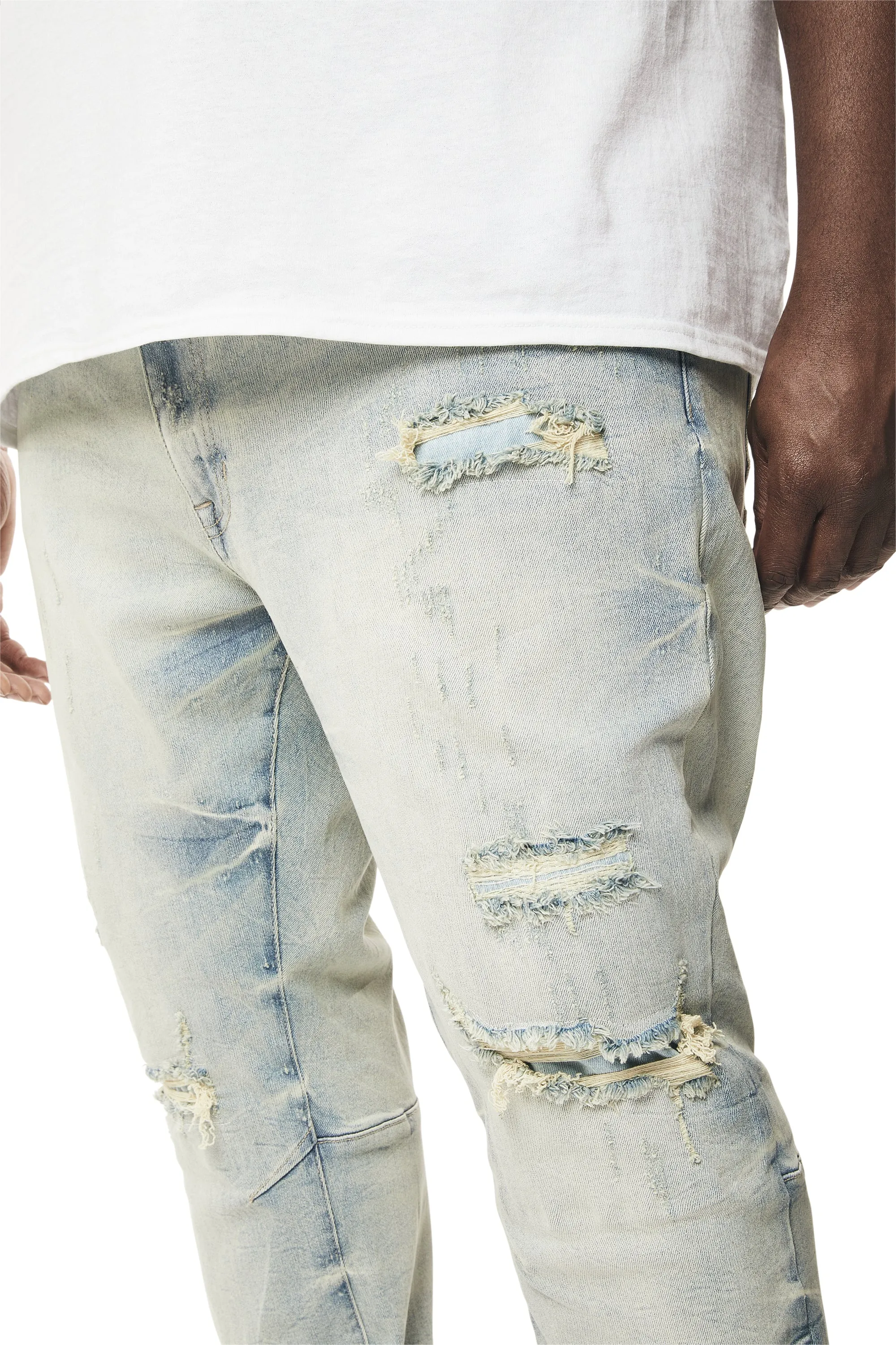 Big and Tall - Wave Effect Denim Jeans - Leo Blue