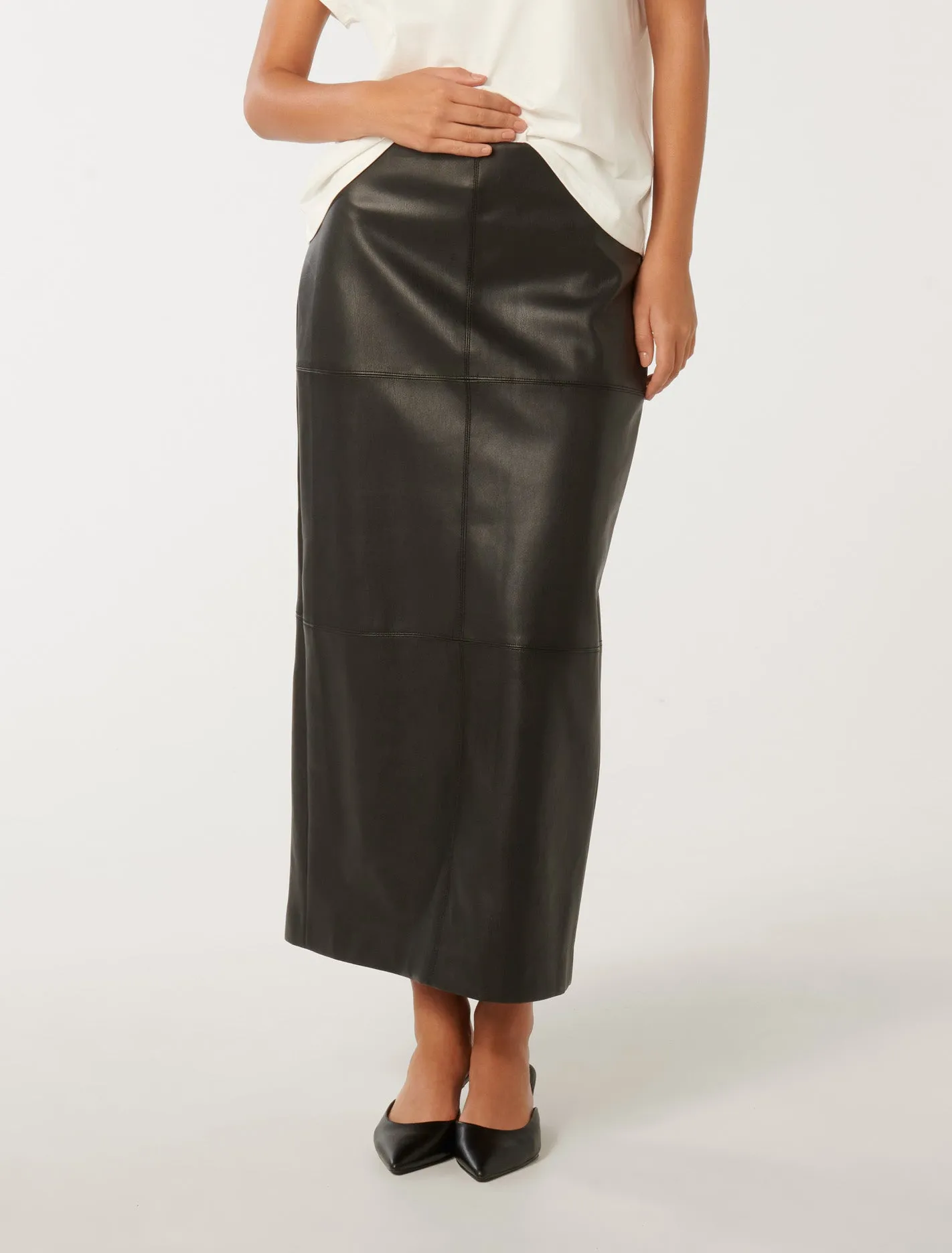 Billie Vegan Leather Maxi Skirt