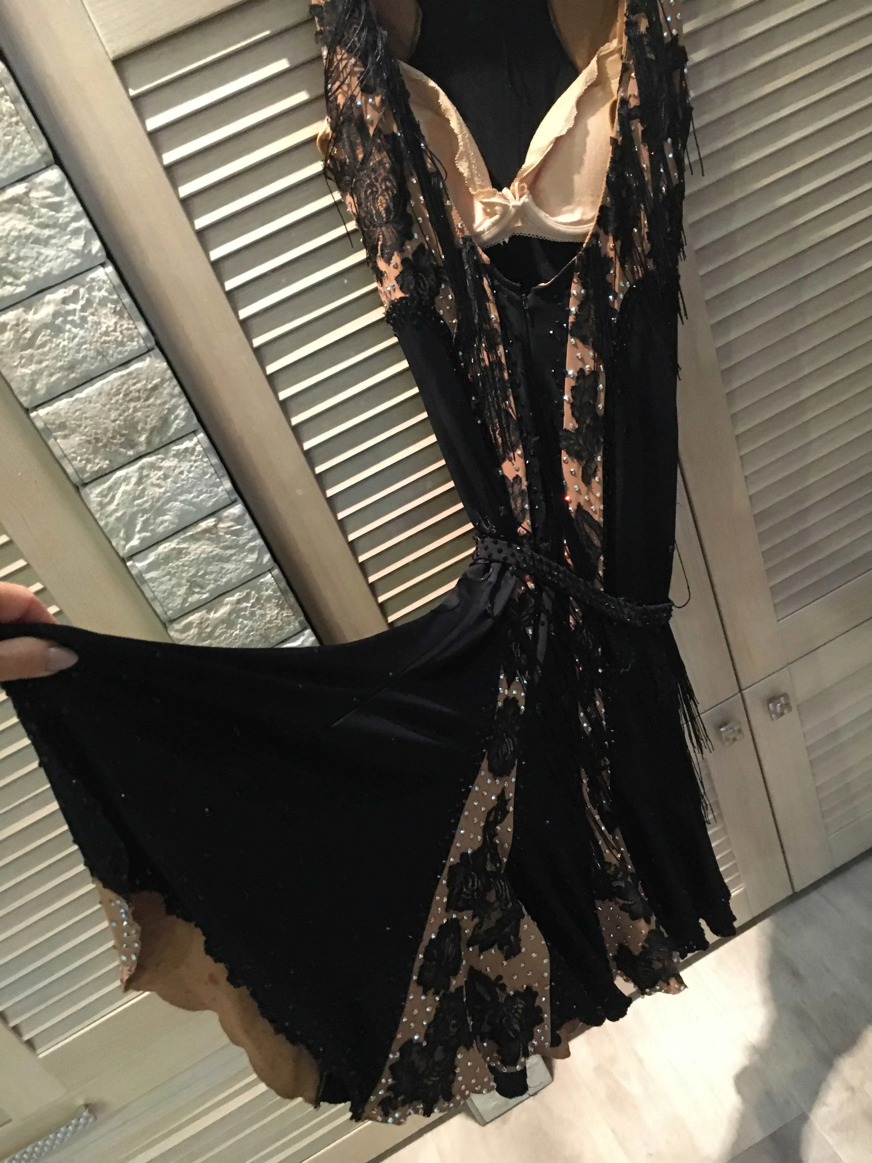 Black & Nude Latin Dress