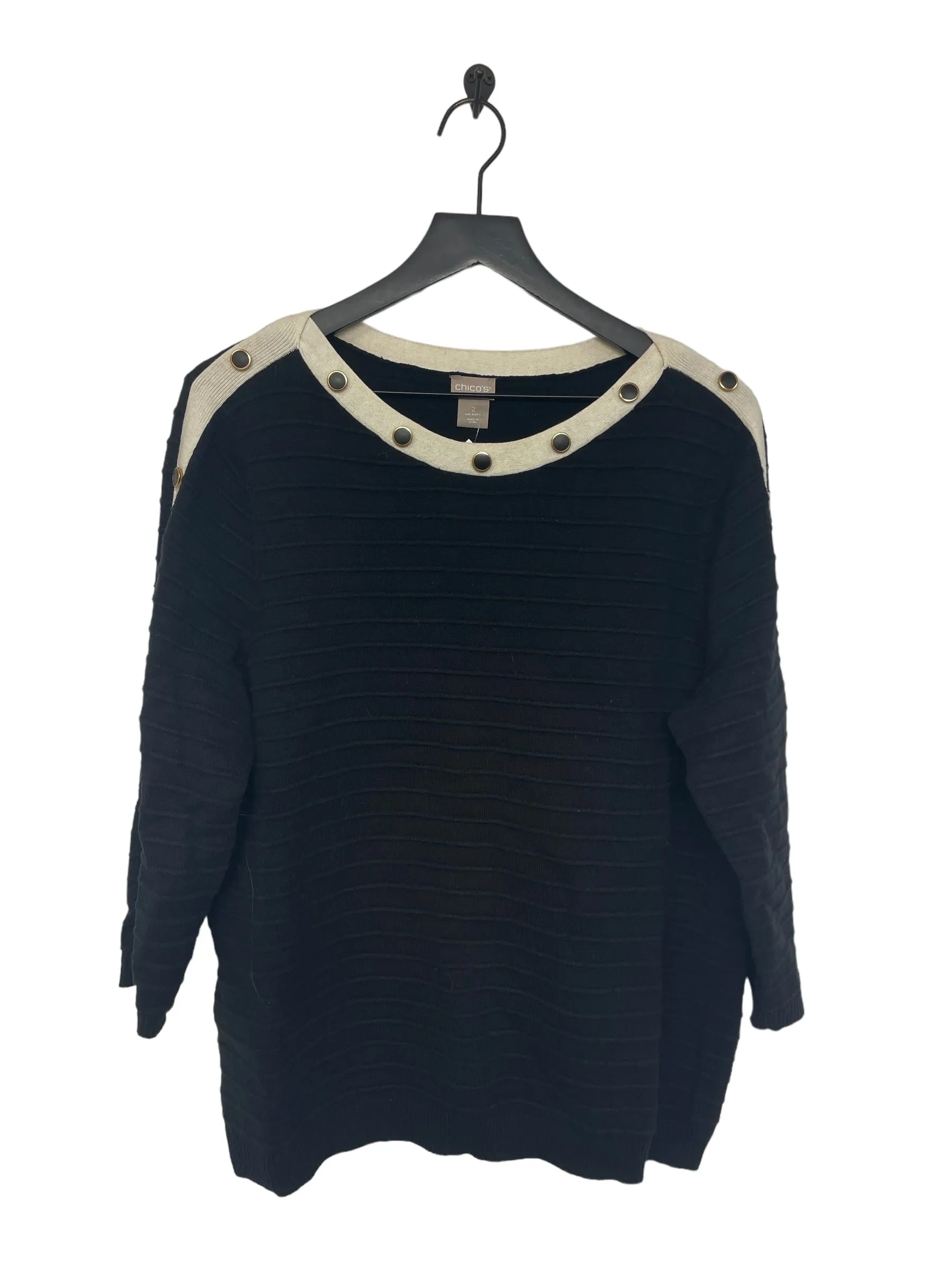 Black Sweater Chicos O, Size L