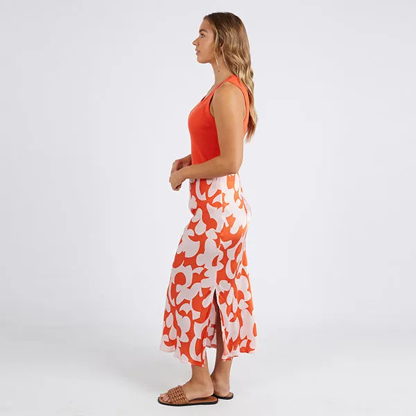 Calypso Skirt - Spicy Orange Print