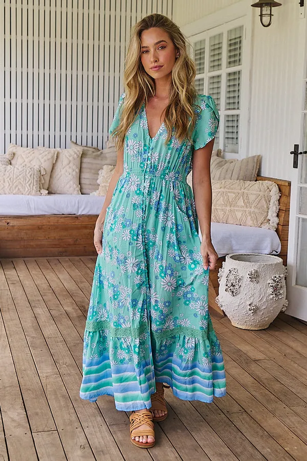 Carmen Maxi Dress Malina print