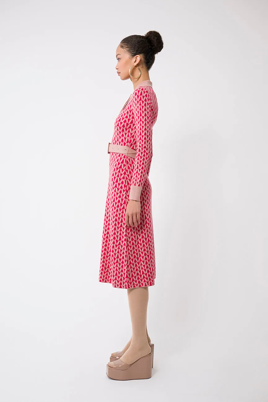 Crimson Stitches EcoMerino Long Sleeve Midi Polo Dress