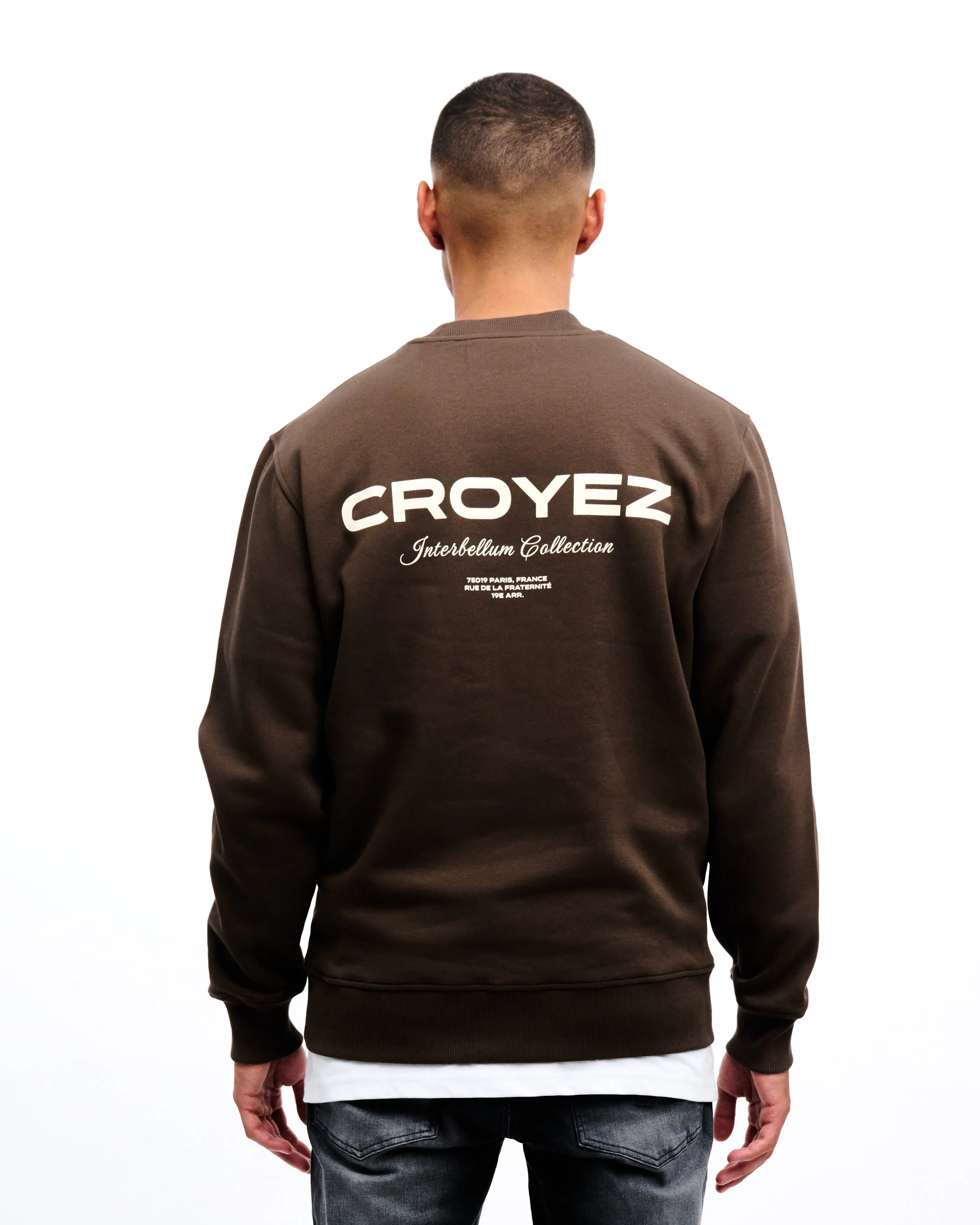 CROYEZ COLLECTION SWEATER - BROWN/VINTAGE WHITE