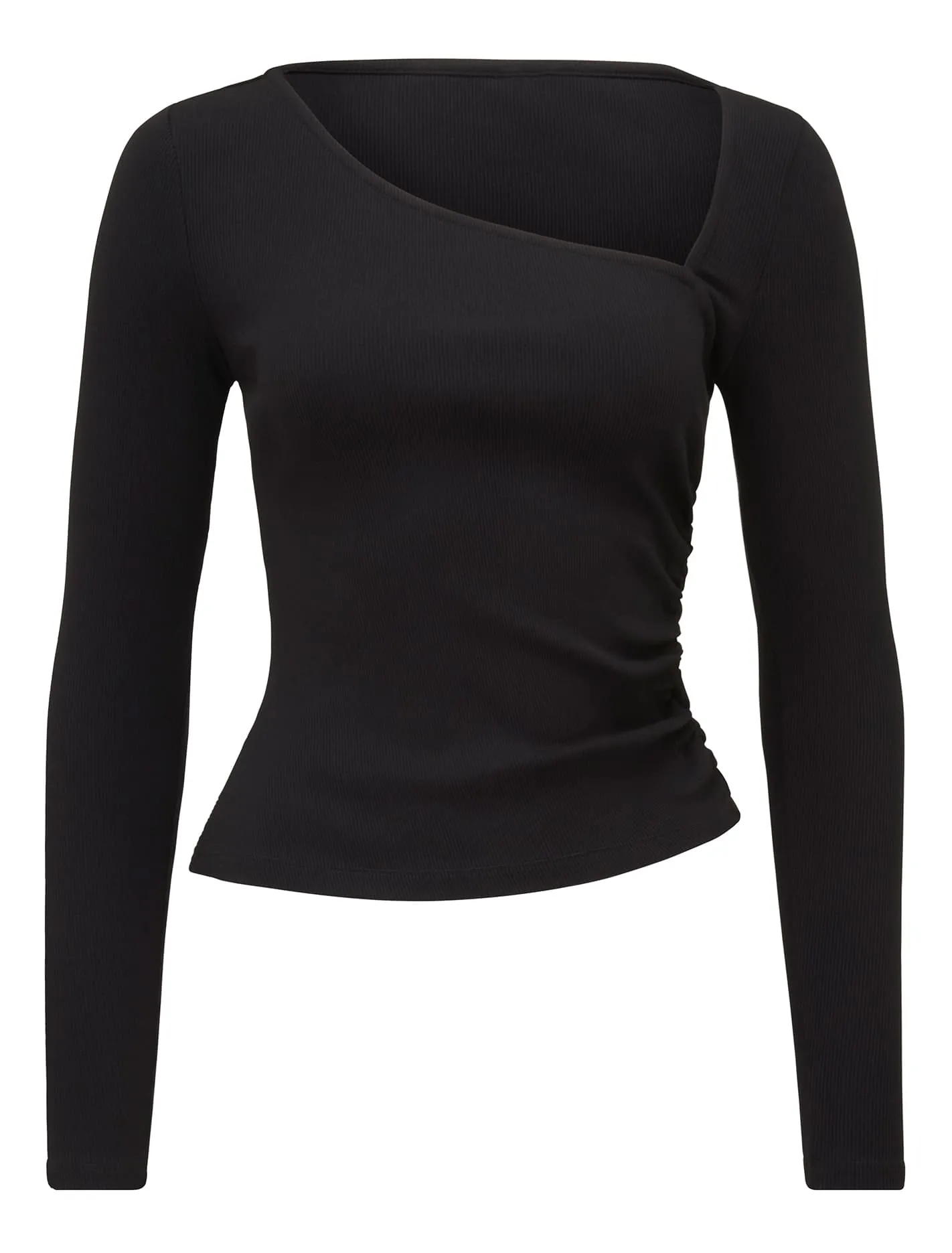 Cyrus Asymm Neck Ruched Top