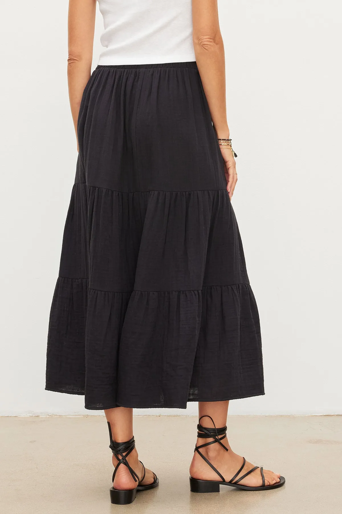 DANIELLE COTTON GAUZE TIERED SKIRT