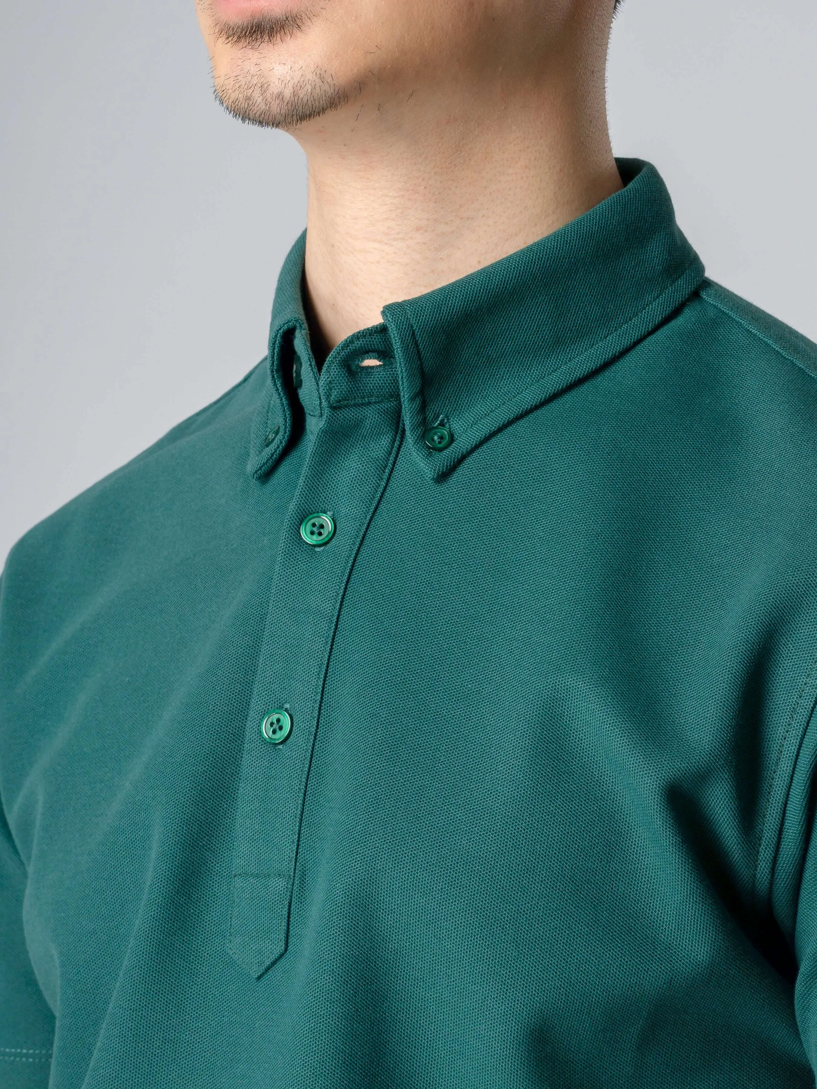 Dante Polo Button Down Short Sleeve - Emerald Green