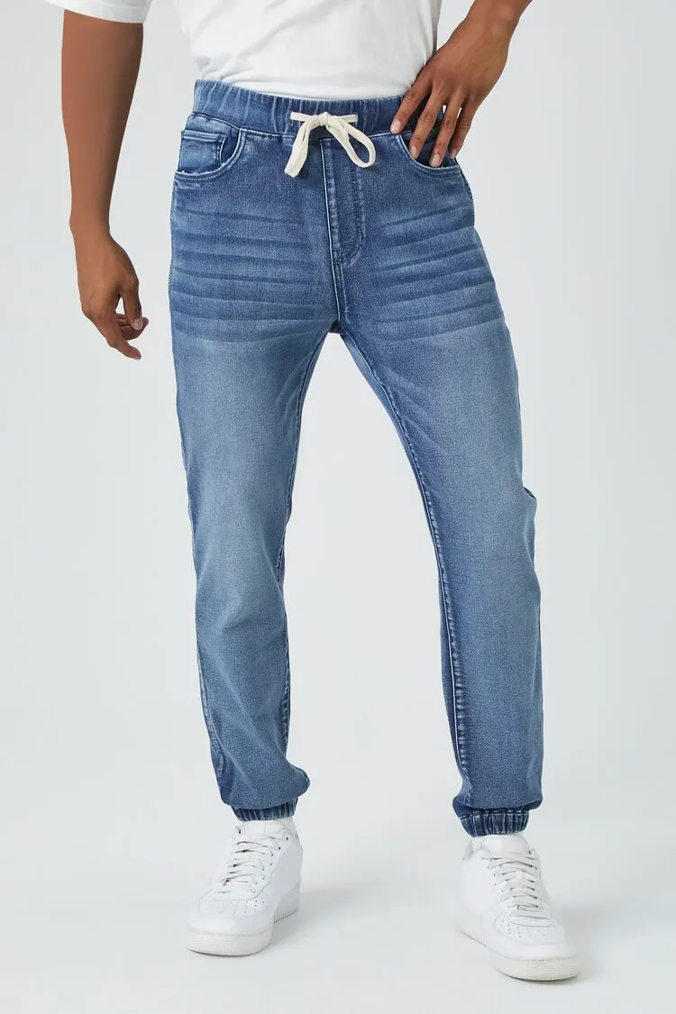 Denim Drawstring Joggers