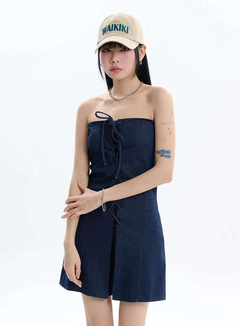 Denim Tube Dress IF413