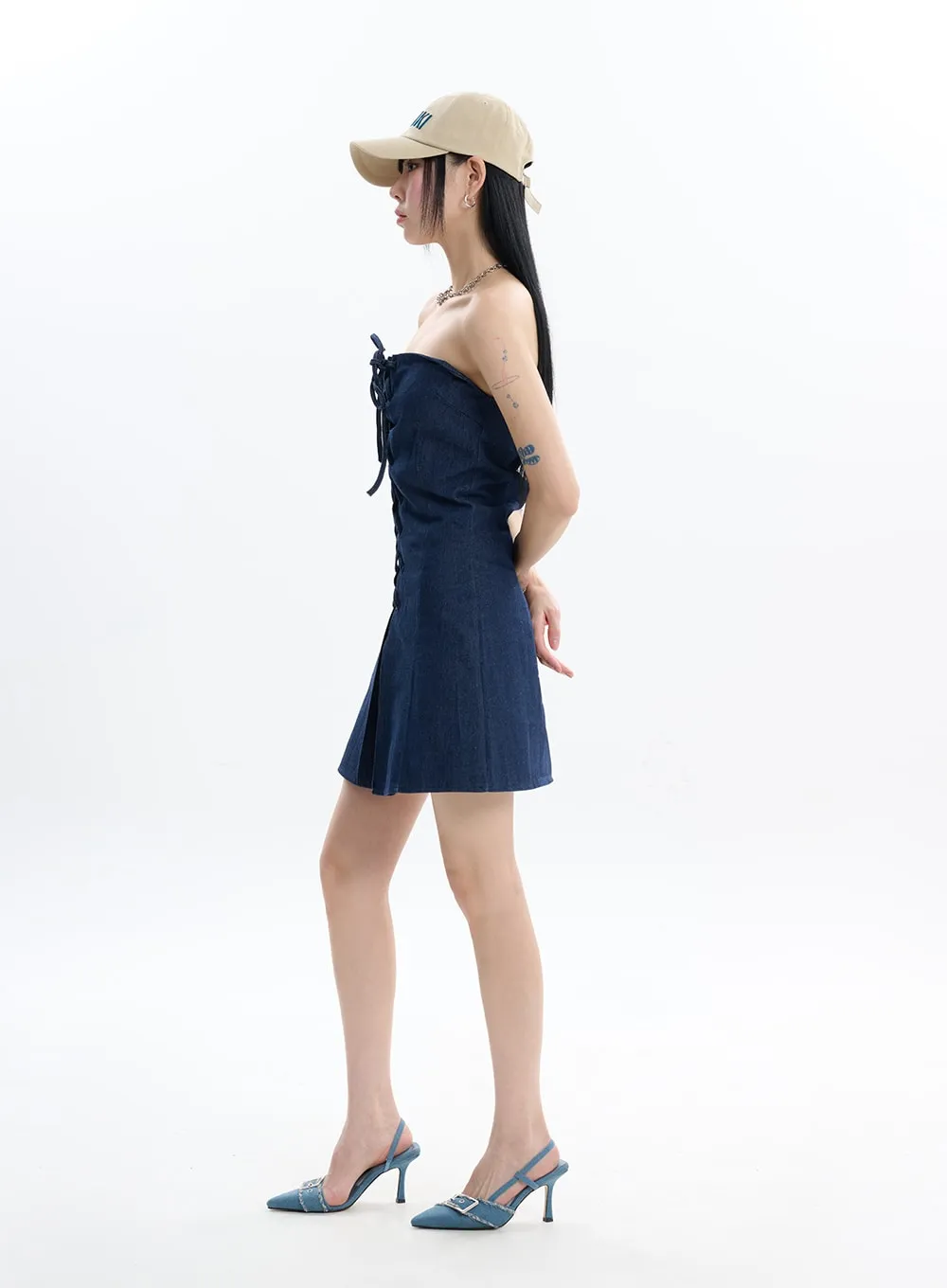 Denim Tube Dress IF413