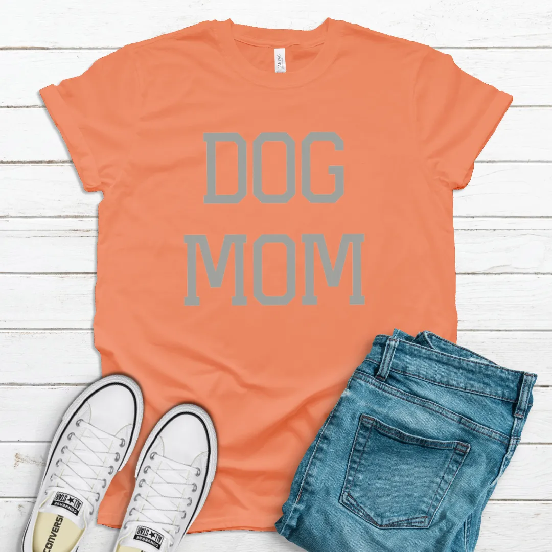 Dog Mom T-Shirt on Heathered Sunset