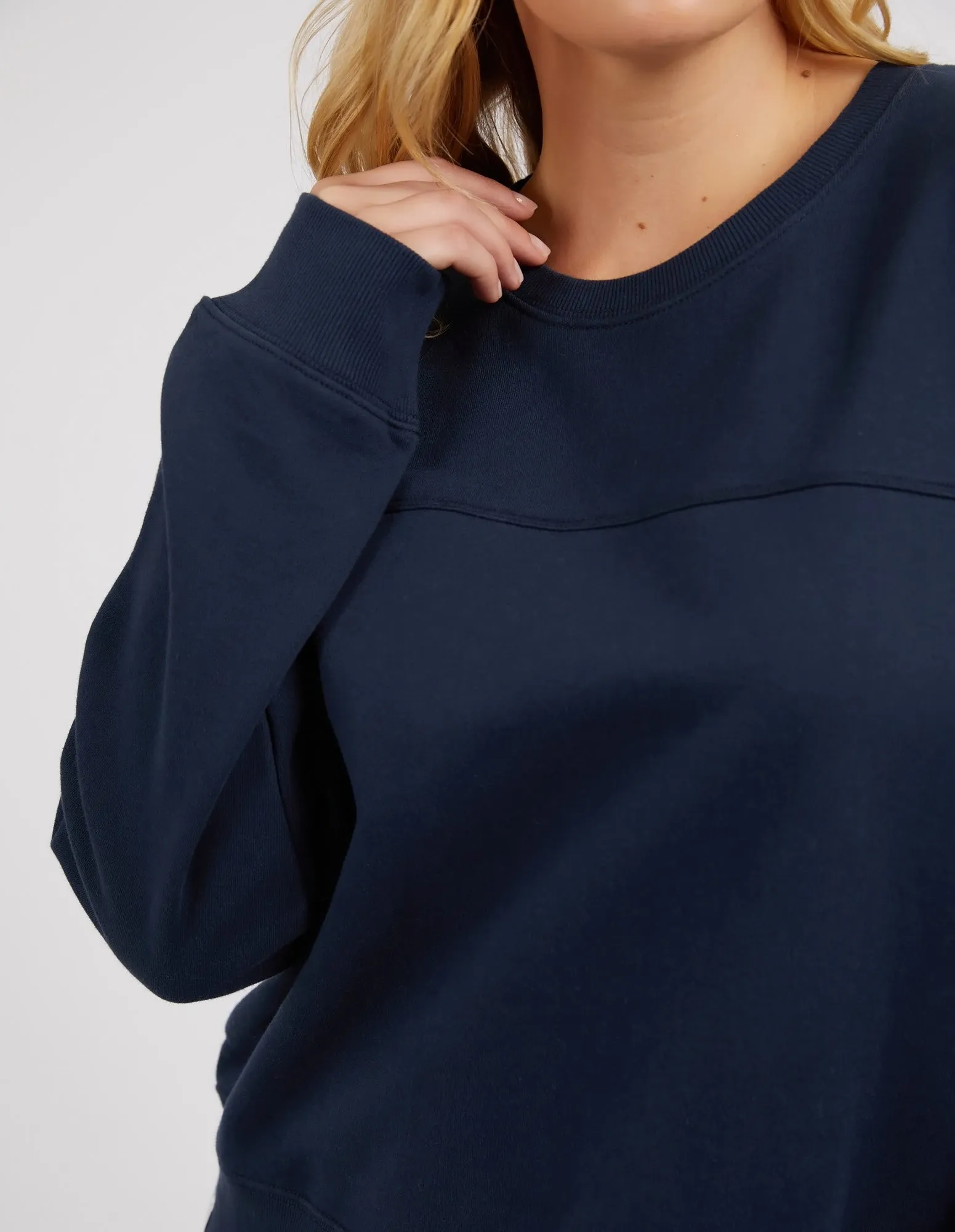 Elm Shelly Fleece Crew - Dark Sapphire