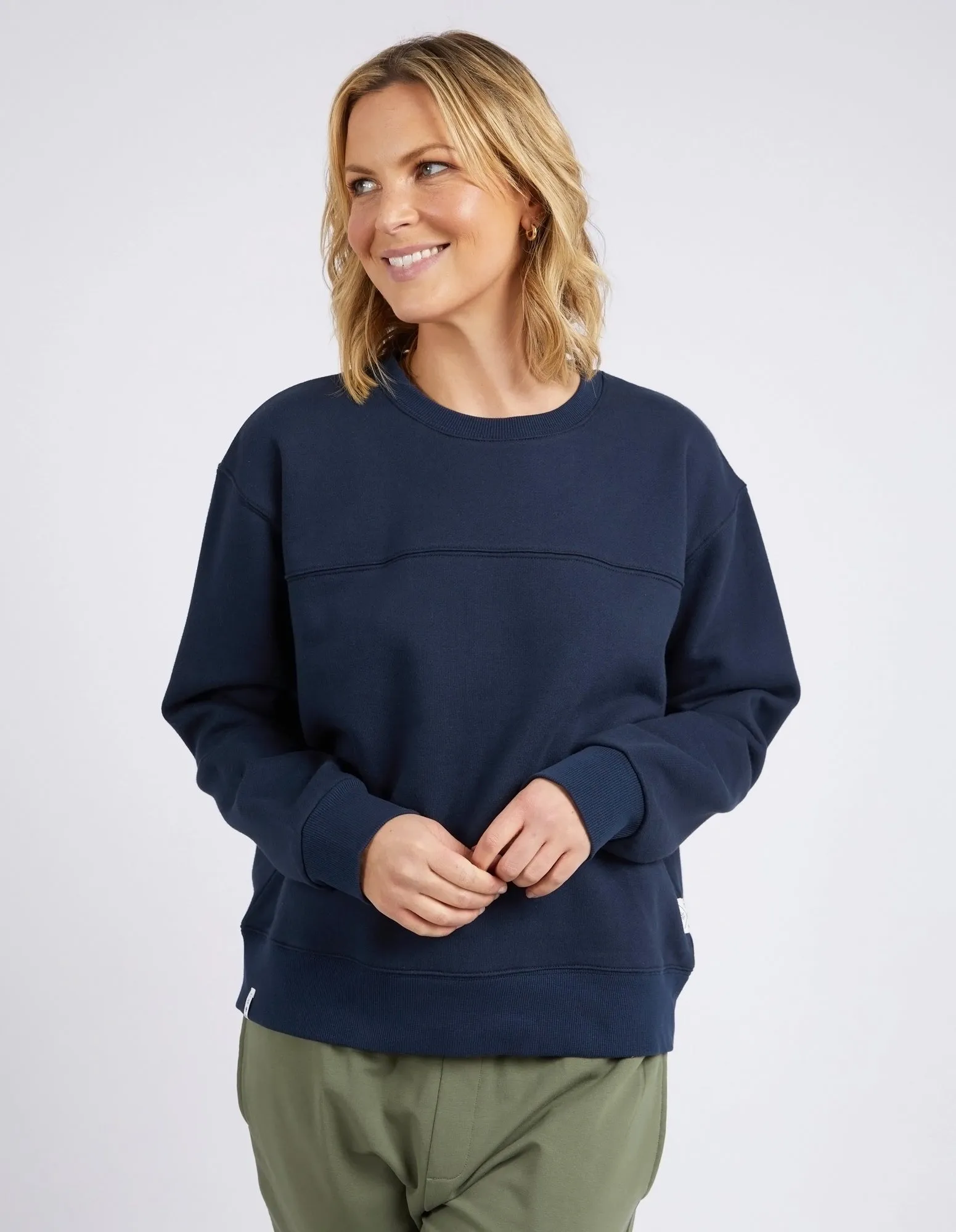 Elm Shelly Fleece Crew - Dark Sapphire