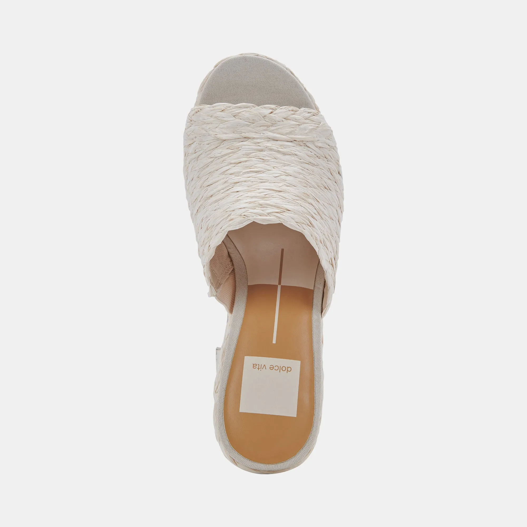 ELORA HEELS OFF WHITE RAFFIA