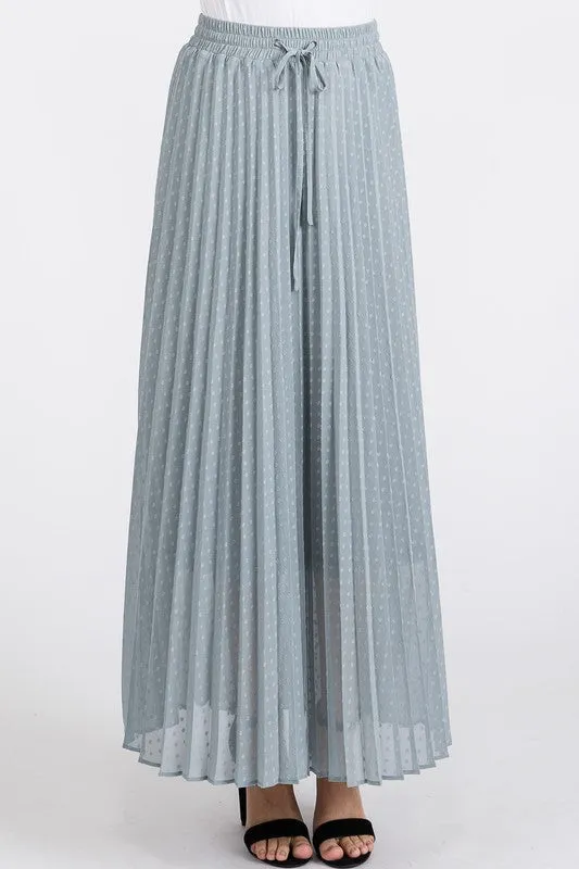 Eva Midi Skirt in Blue Grey