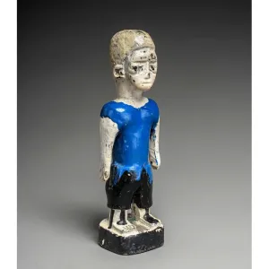 Fon Hohovi Twin Memorial Figure by The Master of the Blue Shorts Carver, Benin / Togo #598