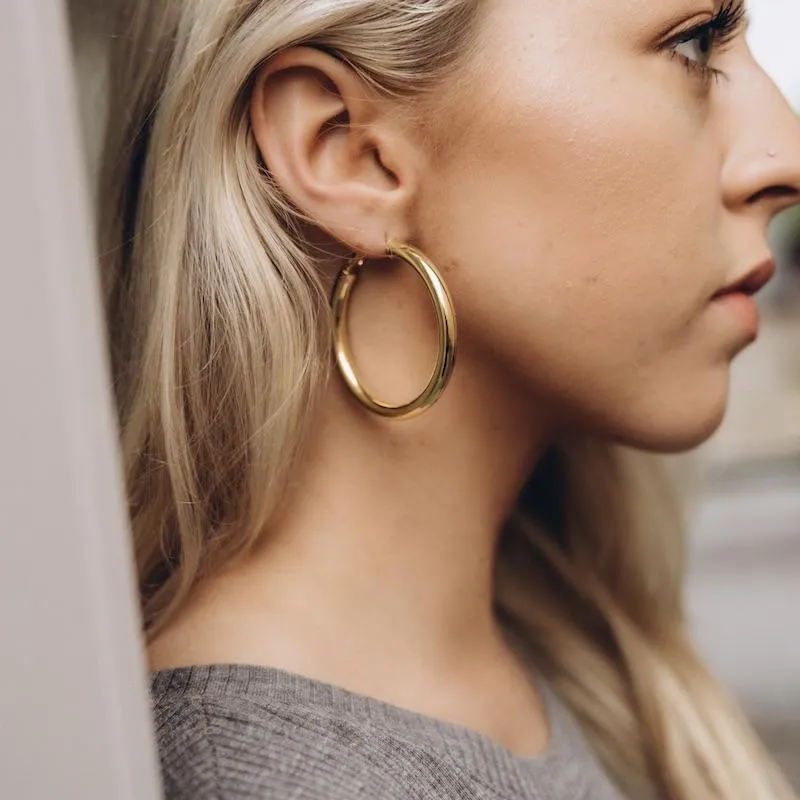 Gold Bold Hoops 30-50 mm