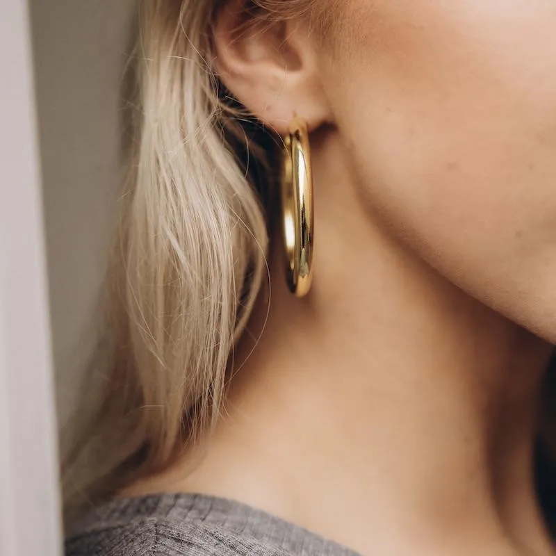 Gold Bold Hoops 30-50 mm