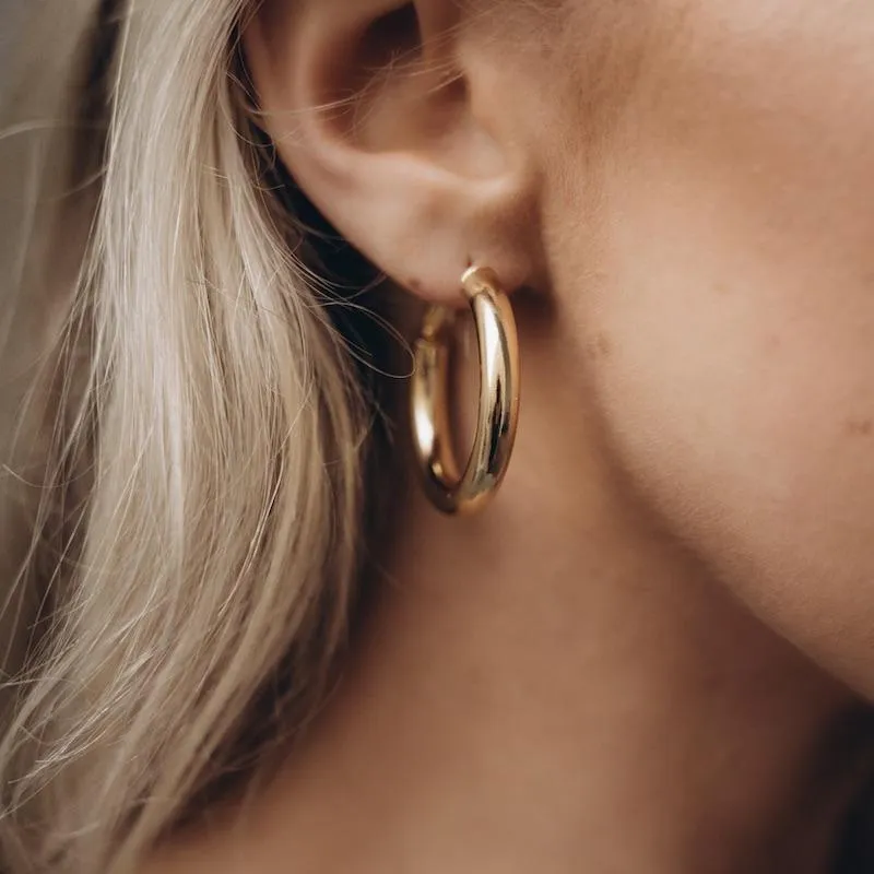 Gold Bold Hoops 30-50 mm