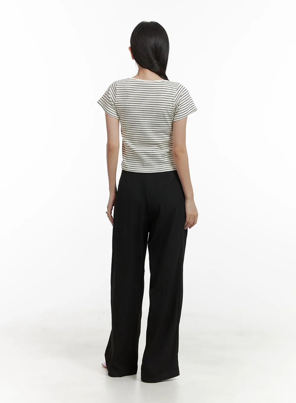 High-Waist Wide Fit Trousers OA415