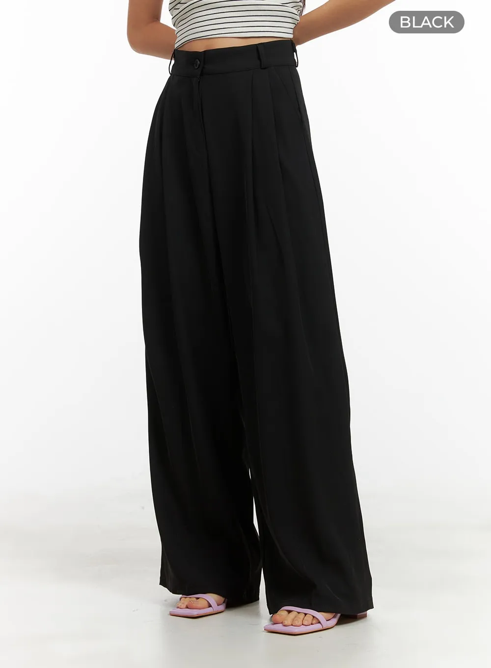 High-Waist Wide Fit Trousers OA415