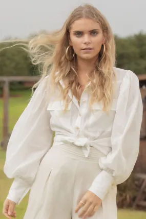 Highland Ivory Puff Sleeve Blouse