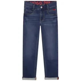 HUGO 5 Pocket Fitted Jeans_Blue G24120-Z25