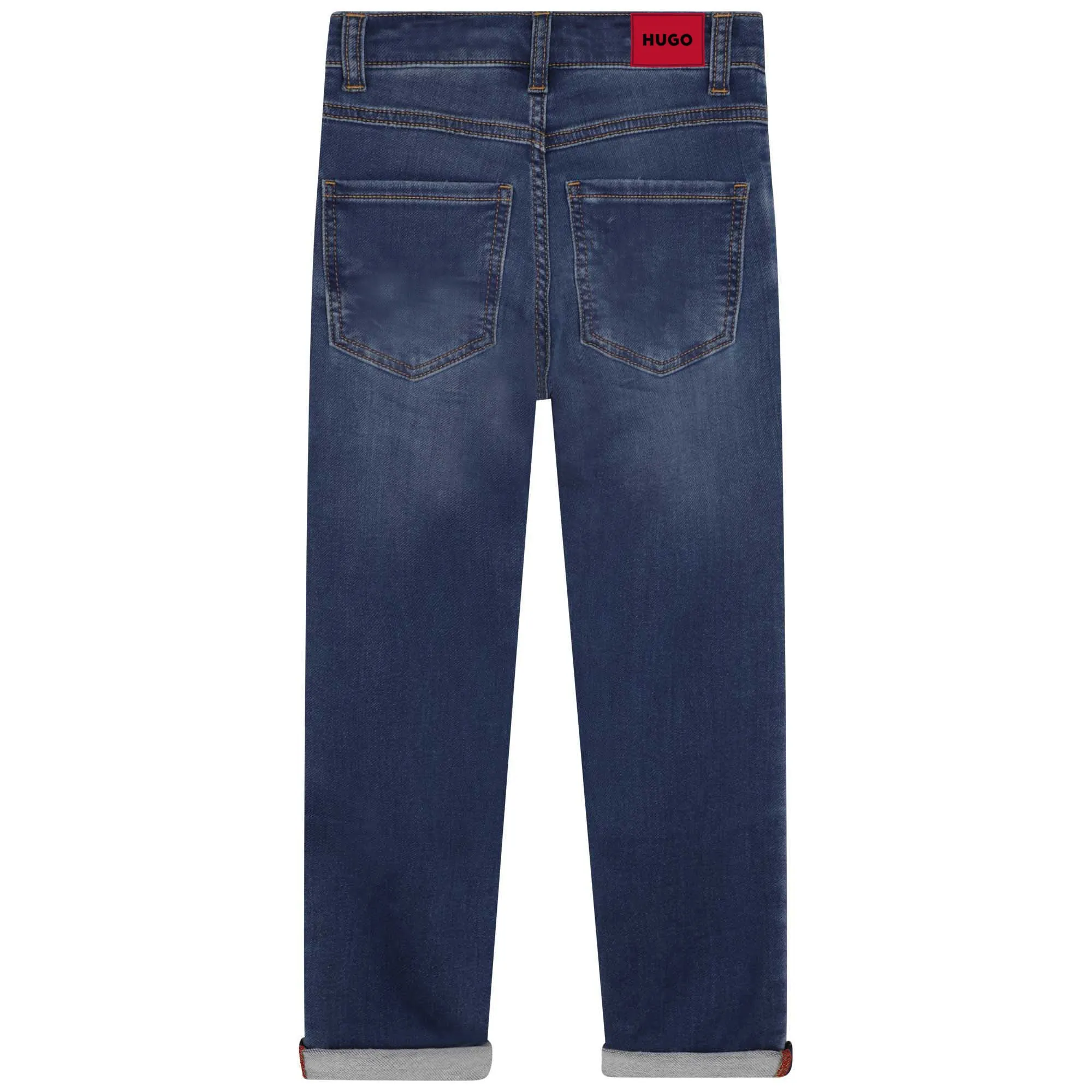 HUGO 5 Pocket Fitted Jeans_Blue G24120-Z25