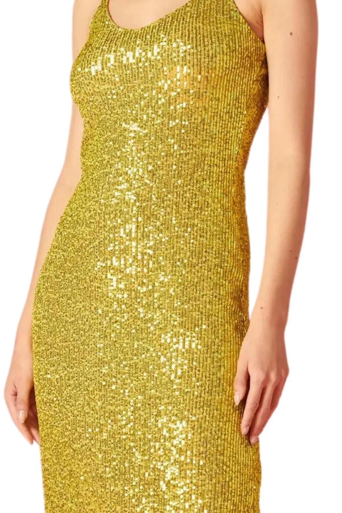 Le Sarte Del Sole Pistacchio Sequin Dress