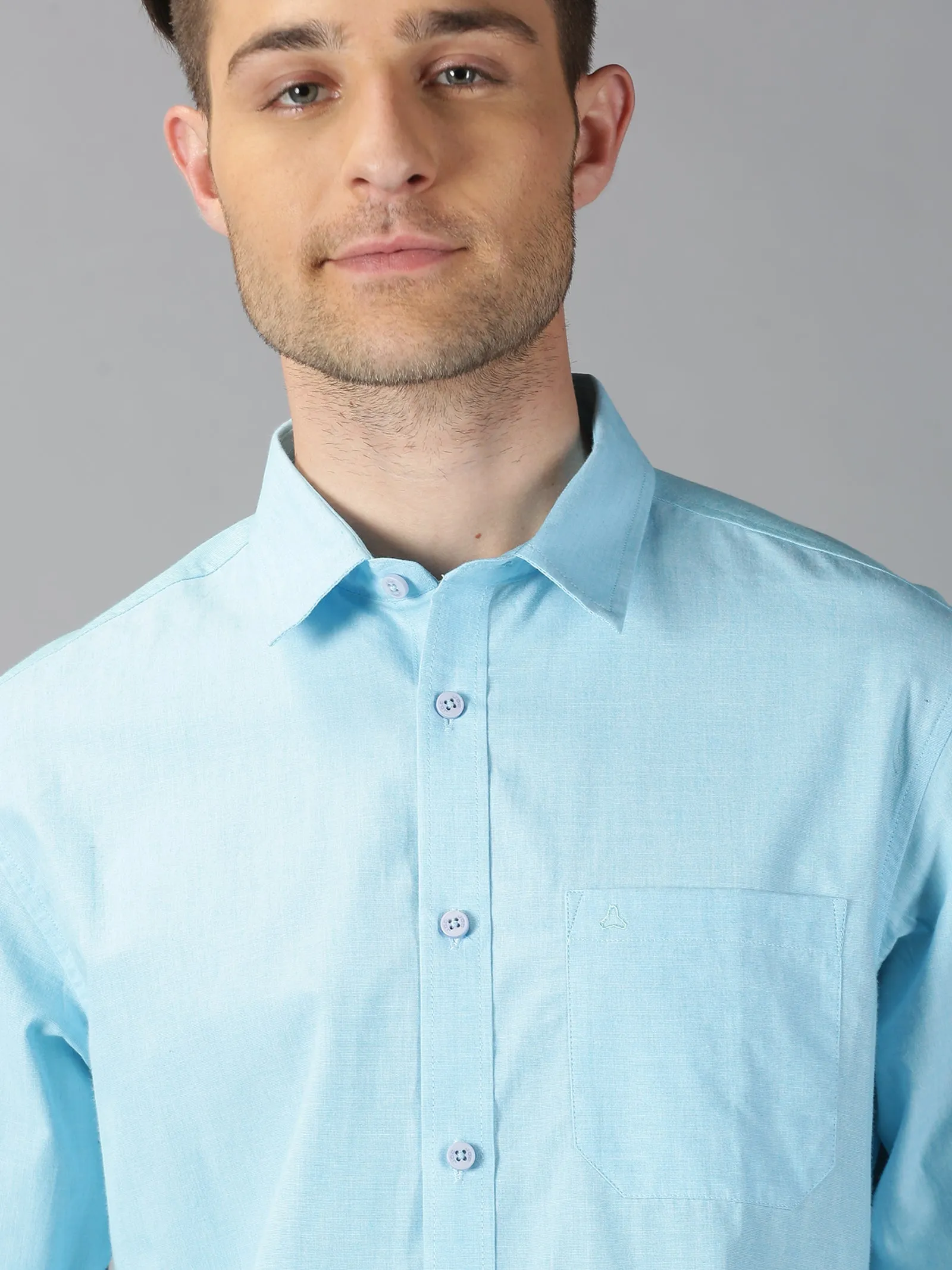 MEN'S AQUA SOLID SLIM FIT SHIRT