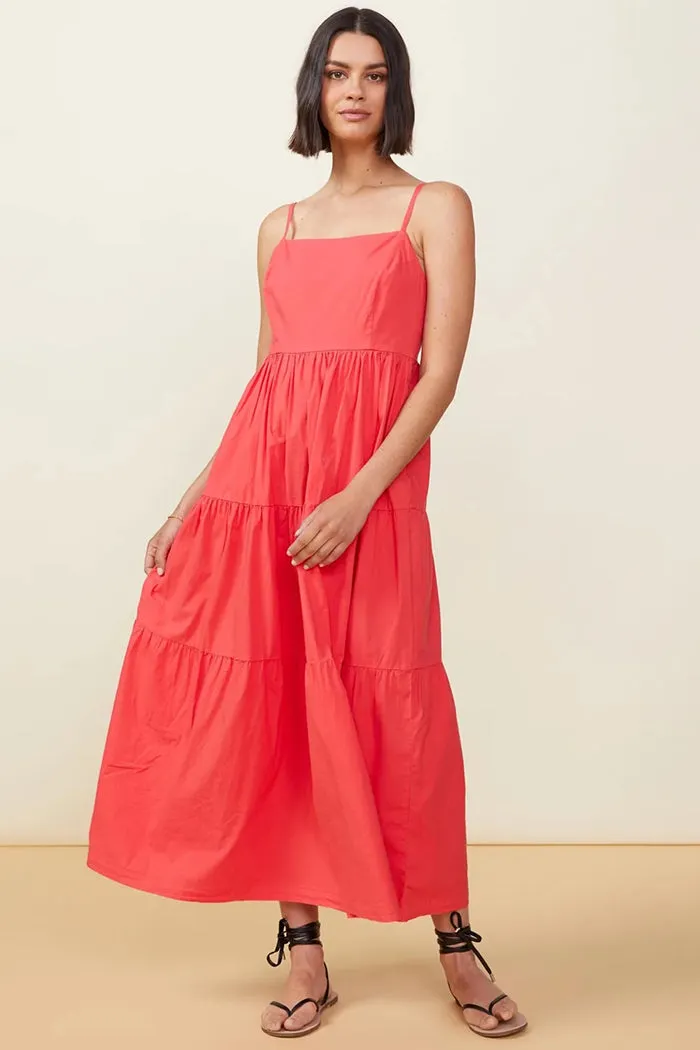 monrow poplin maxi dress