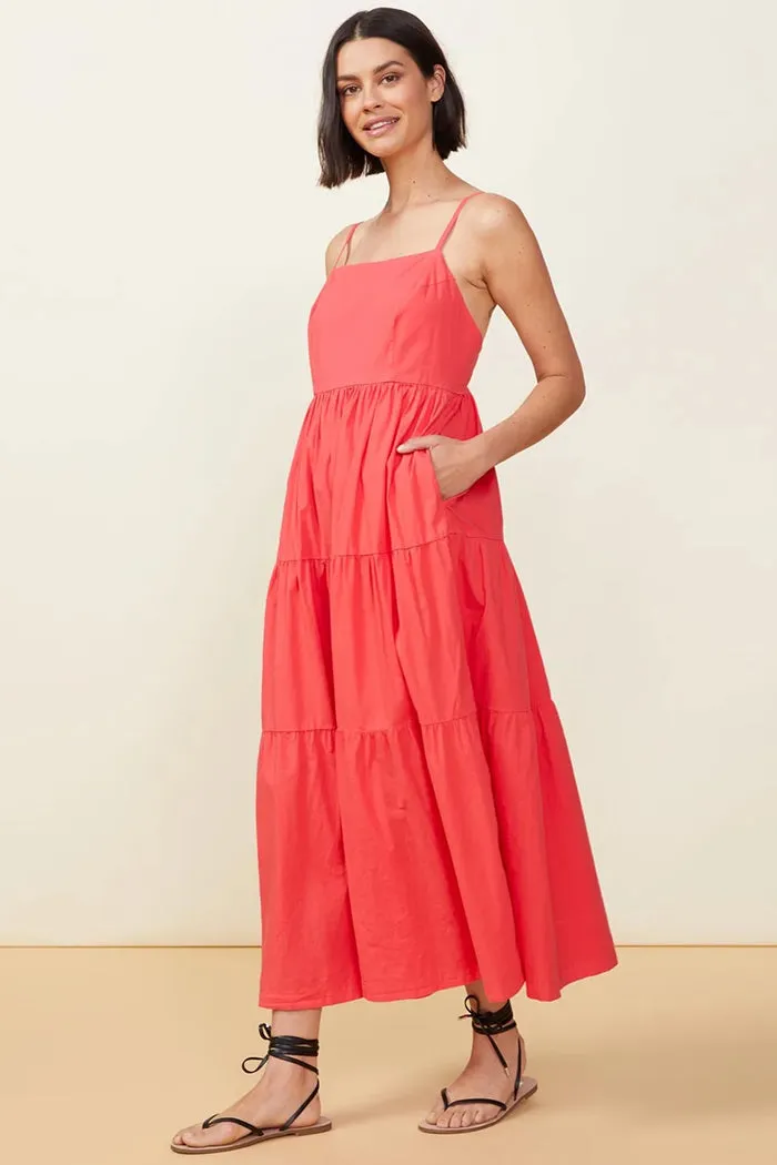 monrow poplin maxi dress