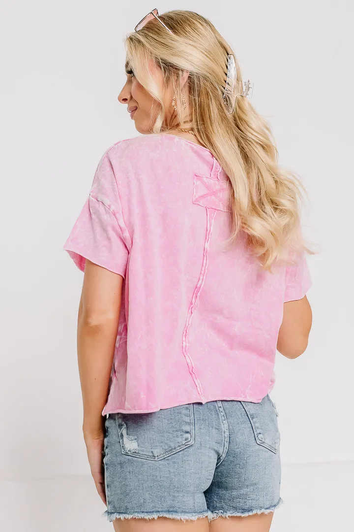 Now & Then Cropped Top | Candy Pink