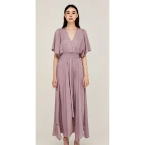 Paulina Grade and Gather Soft Purple Unbalanced Skirt Maxi